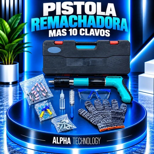 Pistola remachadora con 10 clavos