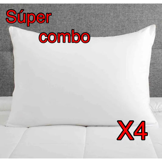 Set x4 almohadas siliconadas 40x60